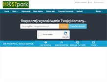 Tablet Screenshot of hostpark.pl